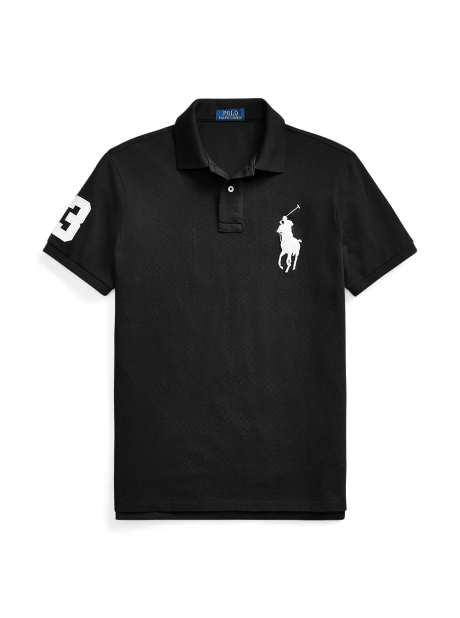 Custom-Slim Piqué-Poloshirt mit Big Pony