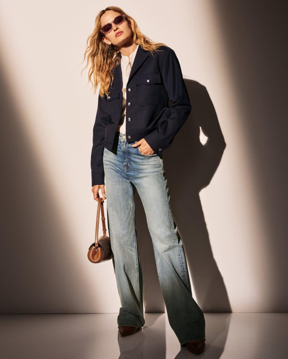 Straight-Fit Jeans mit weitem Bein