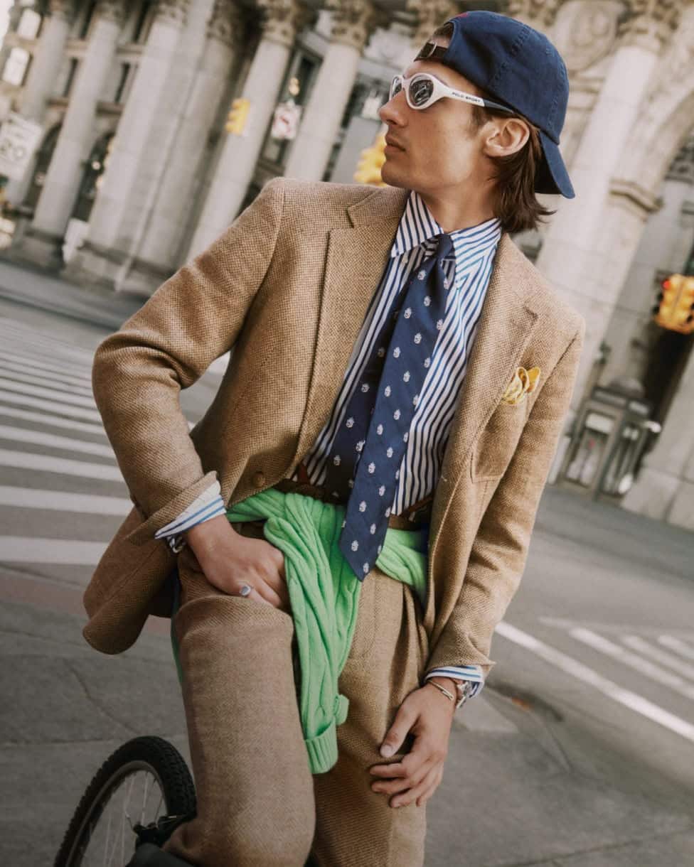 Tailored-Fit Polo-Sommerjacke aus Tweed