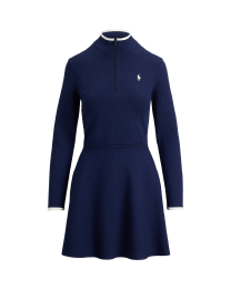 Jerseykleid mit Viertelreißverschluss