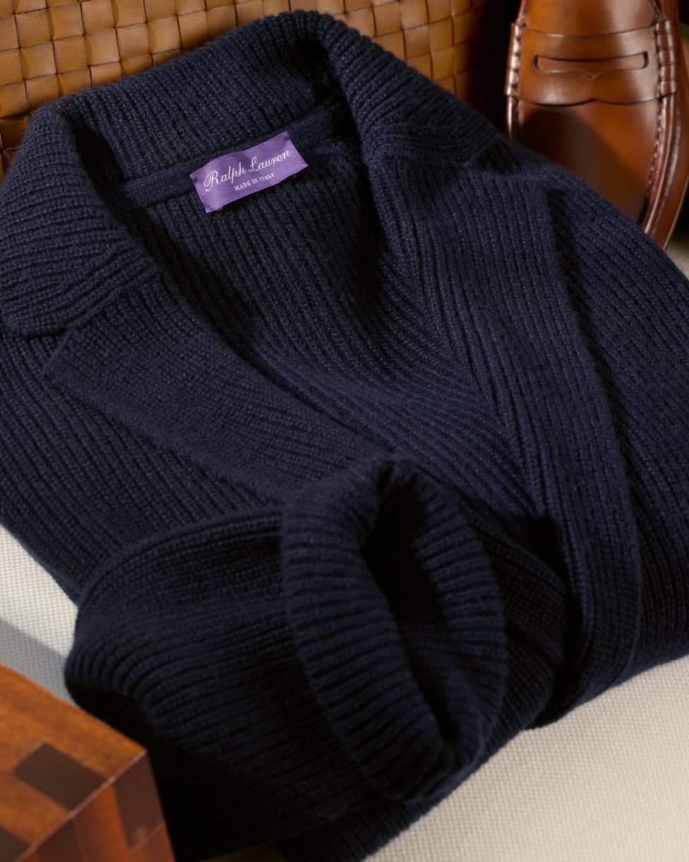 Strukturierte Kaschmir-Sakko-Strickjacke
