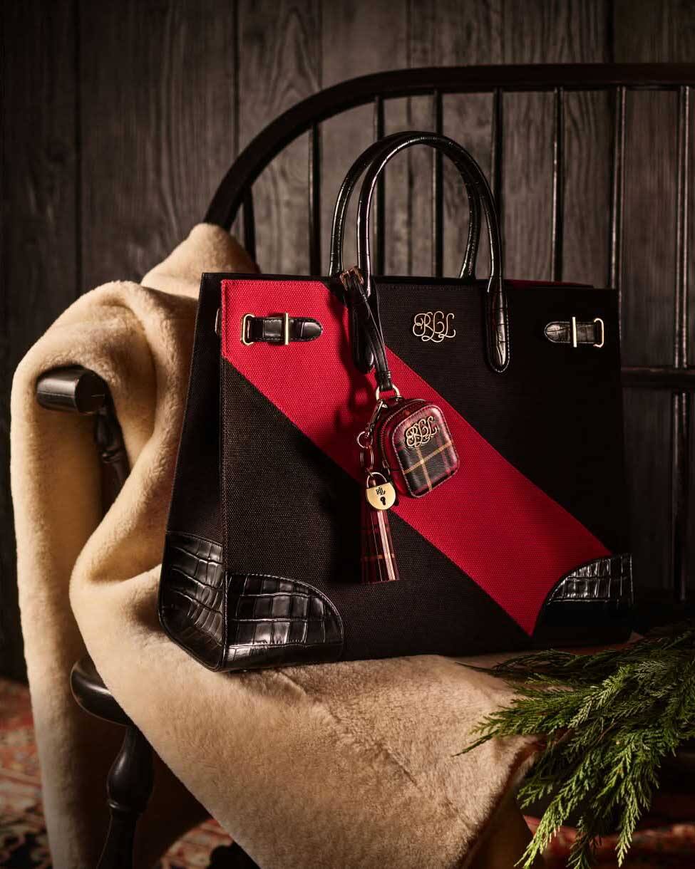 Mini-Leder-Pochette mit Reißverschluss