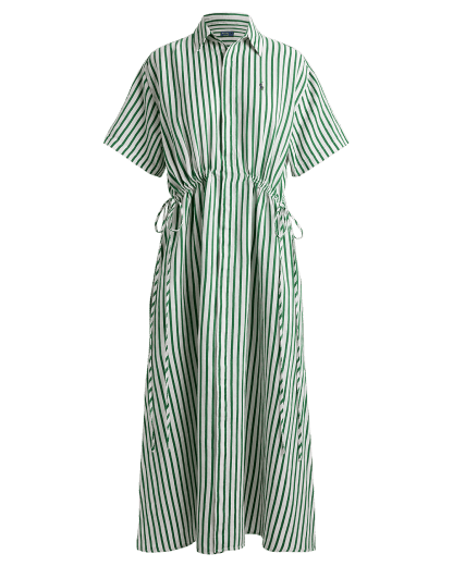 Gestreiftes Hemdkleid mit Tunnelzug