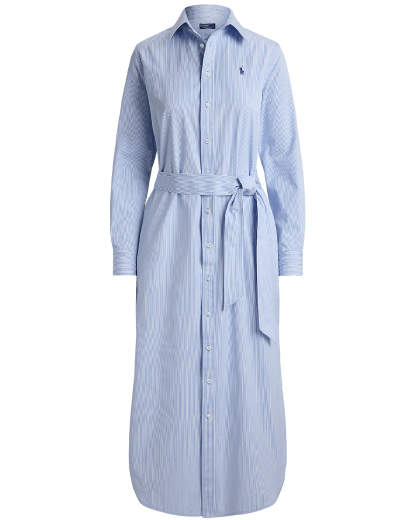 Gestreiftes Hemdkleid mit Gürtel