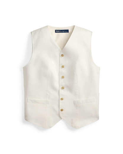 Leinenweste mit Knopfleiste