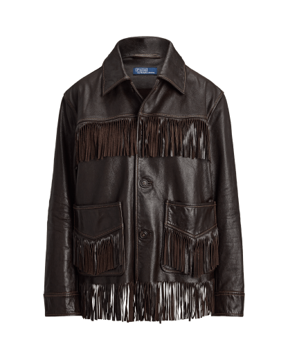 Lederjacke mit Fransenbesatz