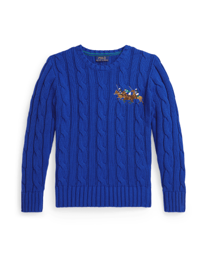 Baumwollpullover mit Dreifach-Pony