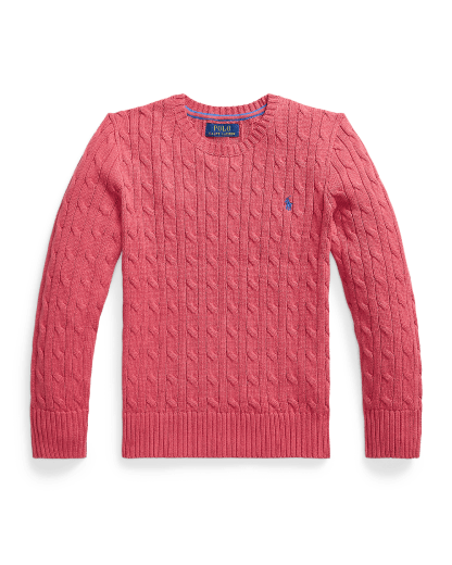 Baumwollpullover mit Zopfmuster