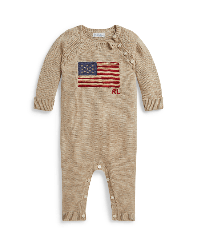Baumwollstrampler mit US-Flagge