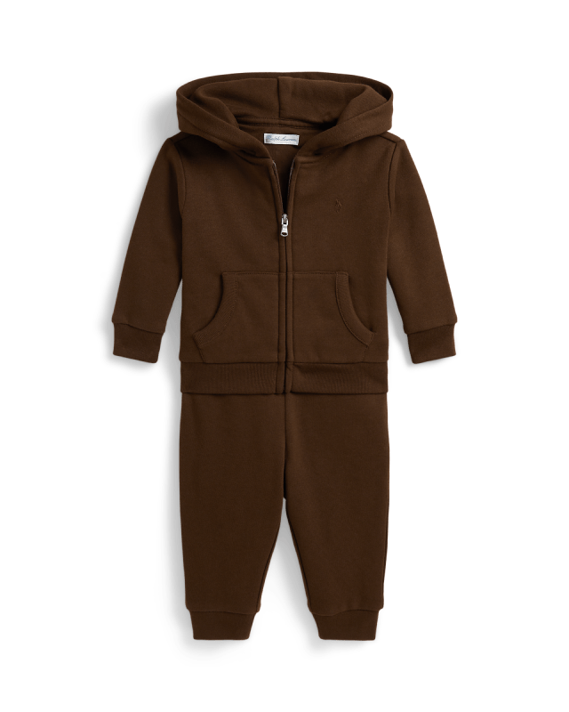 Kapuzenjacke und Hose aus Fleece