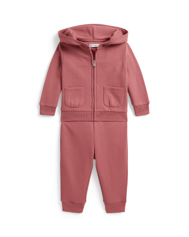 Fleece-Kapuzenjacke und Jogginghose