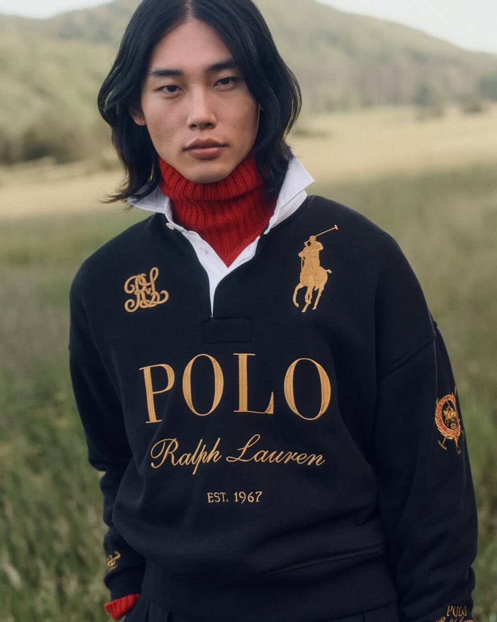 Relaxed-Fit Rugby-Sweatshirt mit Pony
