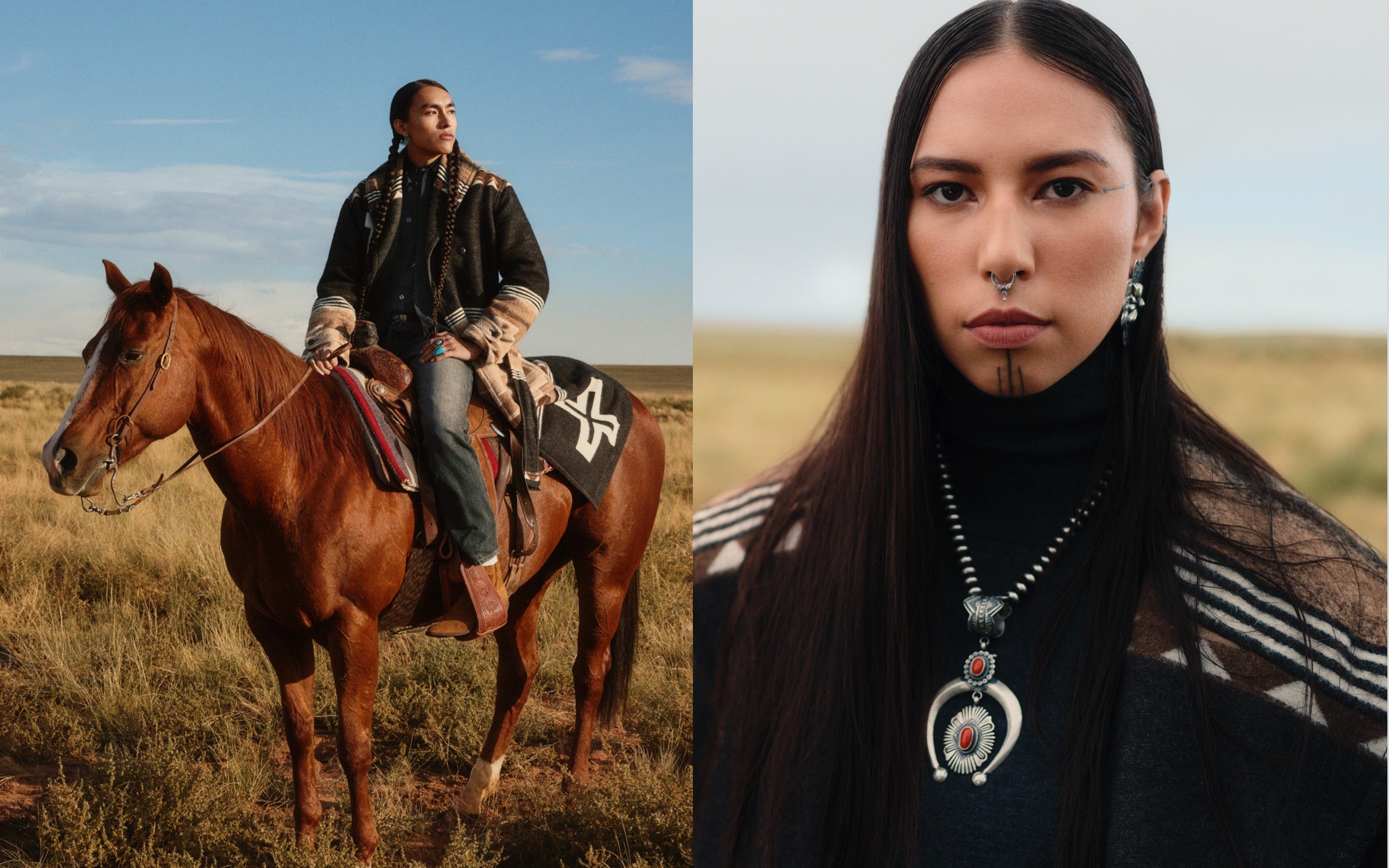  <strong>DIE LIEBE ZUM LAND</strong><br/> <span>Polo Ralph Lauren x Naiomi Glasses, die erste Kollaboration im Rahmen des &bdquo;Artist in Residence&ldquo;-Programms von Ralph Lauren, w&uuml;rdigt das Erbe und die jahrhundertealten Bekleidungstraditionen der Navajo</span>  <br/> 