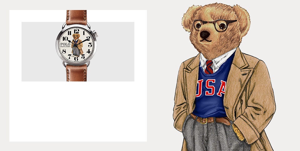 ralph lauren teddy bear watch