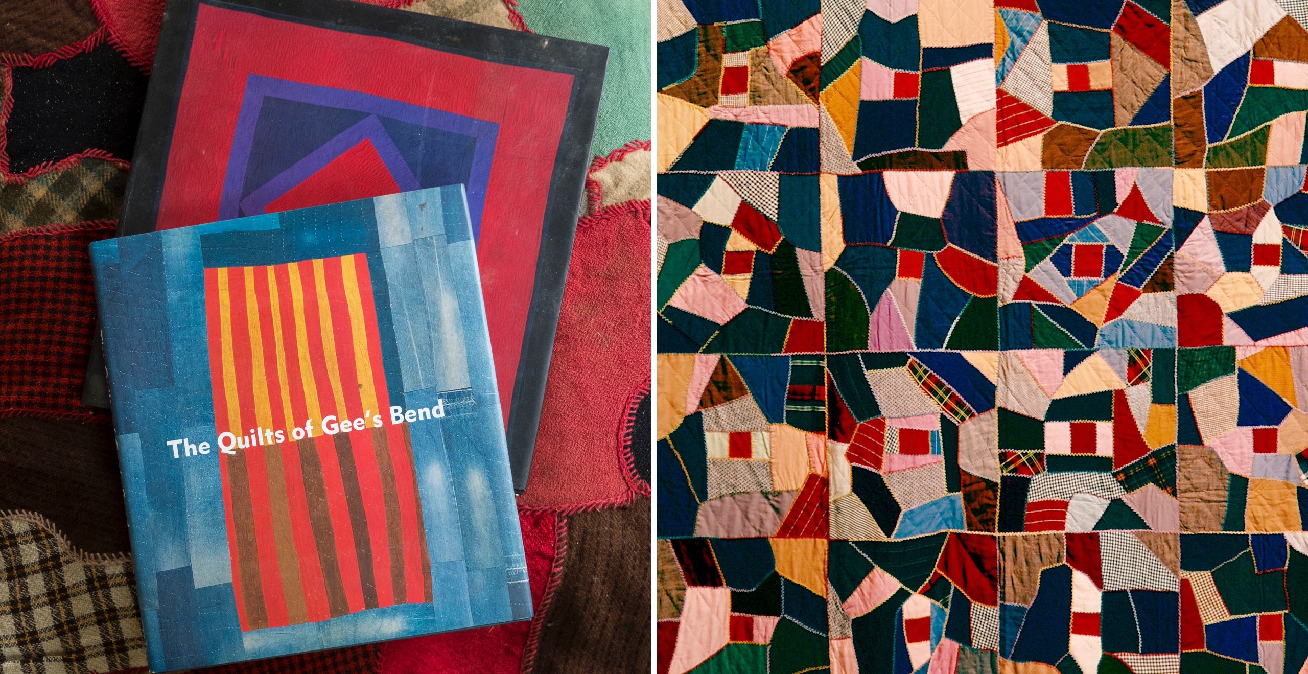 <em>Von links nach rechts:</em> Der urspr&uuml;nglich aus der Not heraus entstandene Patchwork-Quilt wurde sp&auml;ter als Kunstform gefeiert und in B&uuml;chern und Museen ausgestellt. Flickendecken aus willk&uuml;rlich zusammengen&auml;hten Stoffresten wurden als &bdquo;Crazy Quilts&rdquo; bezeichnet