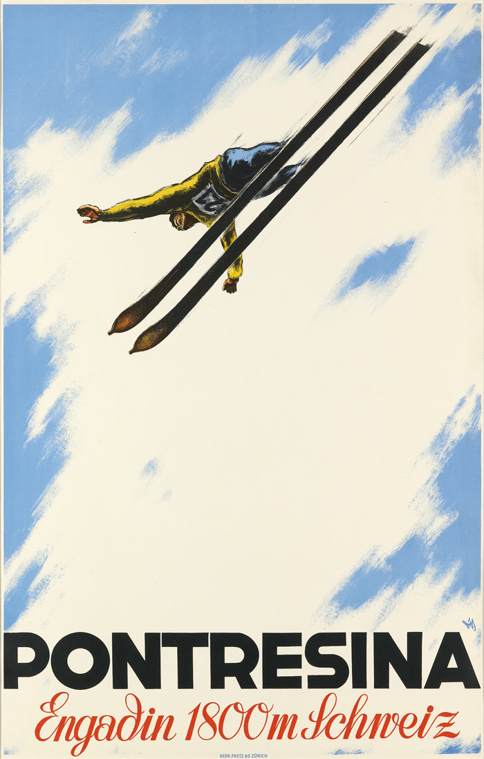                             Early alpine modernism: a ski poster from the 1930s