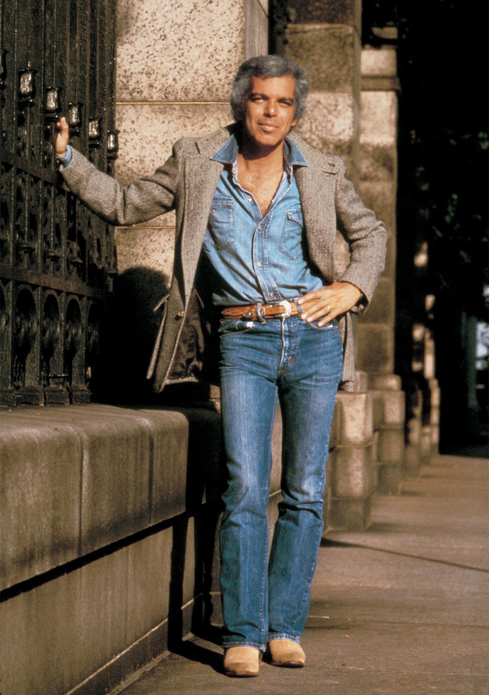 Ralph Lauren 1978 in New York City, ein Foto von der Einf&uuml;hrungskampagne zum ersten Herrenduft von Polo