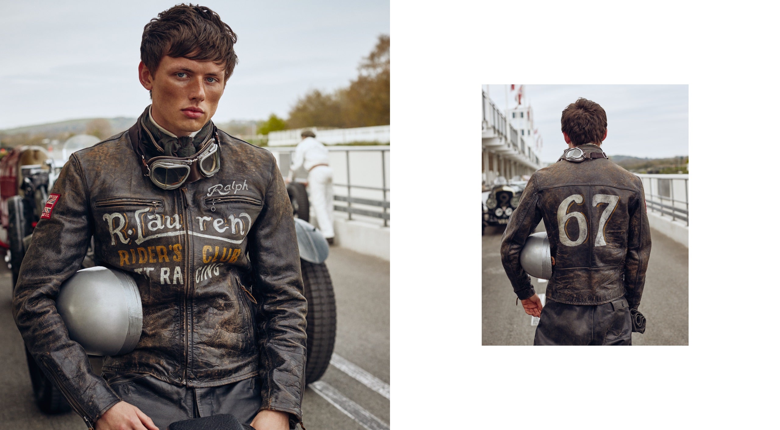 <strong>VOR ORT</strong><br/><span>Die von der goldenen &Auml;ra des Grand-Prix-Motorsports inspirierten Styles von Polo Originals f&uuml;r diese Saison wurden auf dem Goodwood Motor Circuit in West Sussex, der sich auf dem knapp 5,000 Hektar gro&szlig;en Goodwood-Anwesen befindet, fotografiert. Diese Rennstrecke ist f&uuml;r eine Reihe renommierter Motorsport-Events bekannt, wie das ber&uuml;hmte Festival of Speed and Revival. </span>  <br/><rlmag_link href="https://www.ralphlauren.de/de/search?cgid=brands-prl-tough-and-refined-cg"><button class="shop-collection">DIE KOLLEKTION ENTDECKEN</button></rlmag_link>