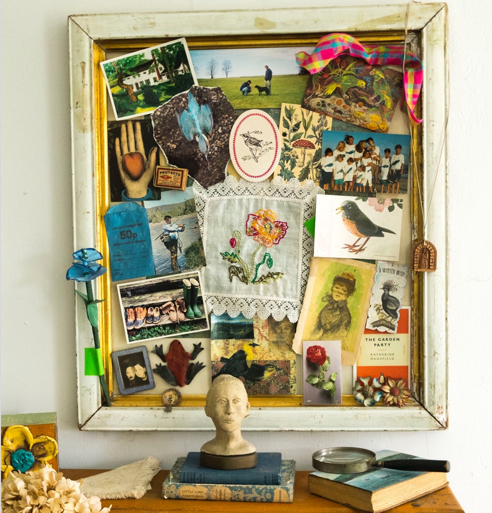 Schaffen Sie eine romantische Collage in einem alten Bilderrahmen und h&auml;ngen Sie sie in den Raum, in den sie am besten passt &ndash; eine Koch-Collage in die K&uuml;che, eine G&auml;rtner-Collage in die Gartenlaube, eine Collage mit Kinderkunstwerken ins Kinderzimmer