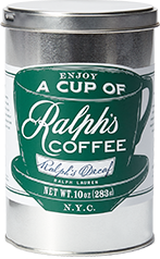 Tin of Ralph's Decaf.