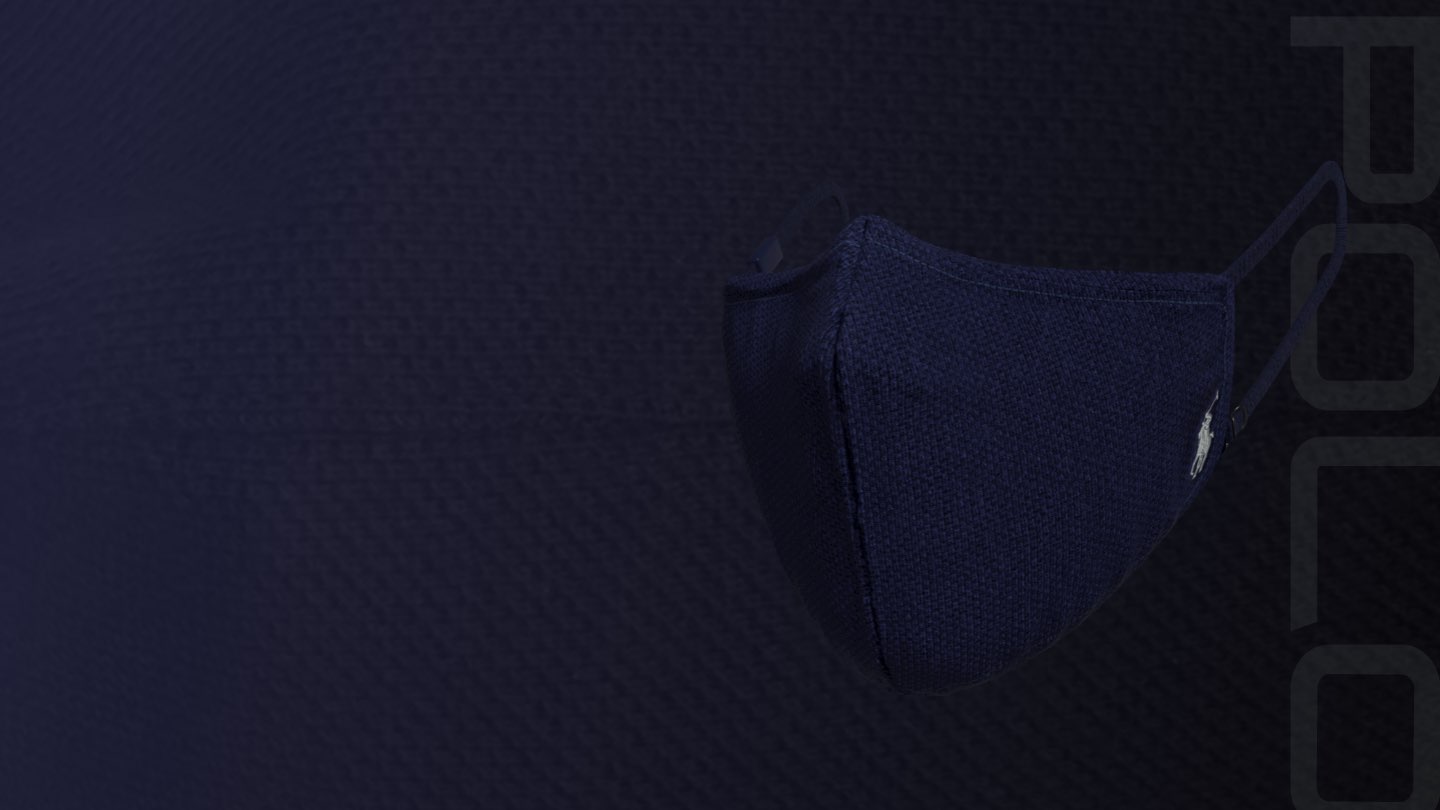 Polo high-filtration mask in navy.