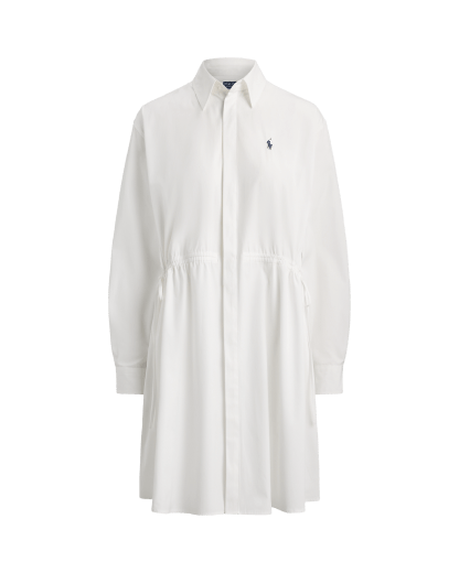 Cotton Drawcord Shirtdress