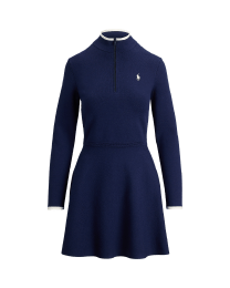 Double-Faced Jersey Quarter-Zip Dress