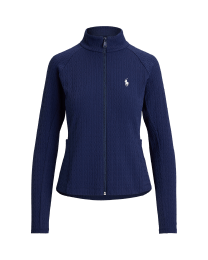 Cable Stretch-Jacquard Zip Jacket