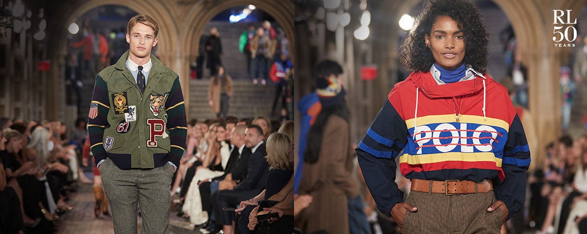 Models wear looks from the 50th Anniversary Show runway.