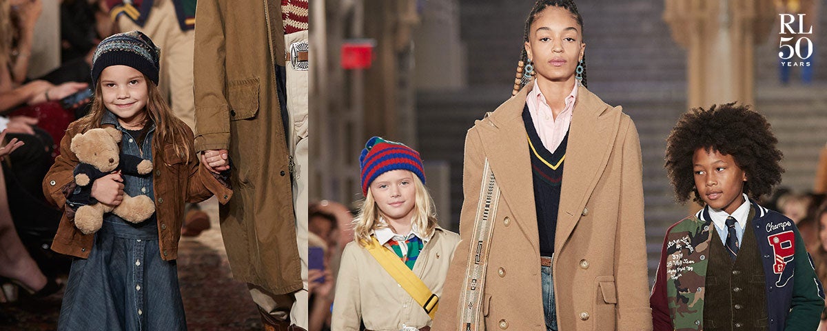 Models wear looks from the 50th Anniversary Show runway.